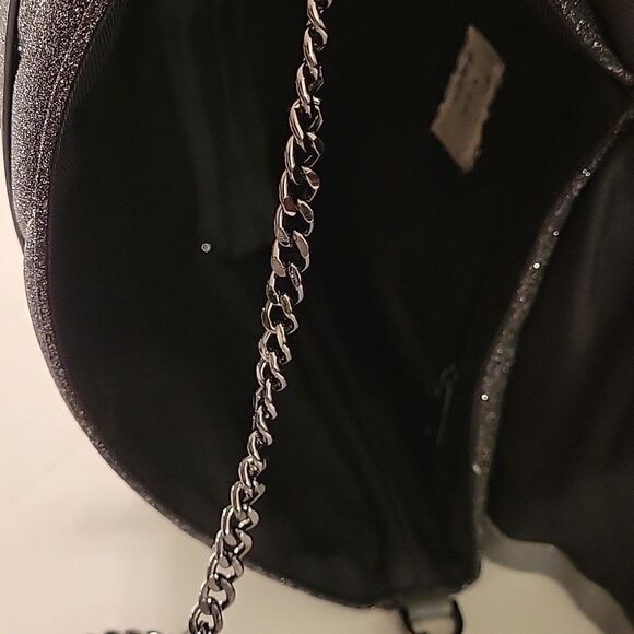 WOMEN"S A.NEW DAY BLACK GLITTER SPARKLE DESIGN OVER THE SHOULDER BAG - Picture 9 of 15